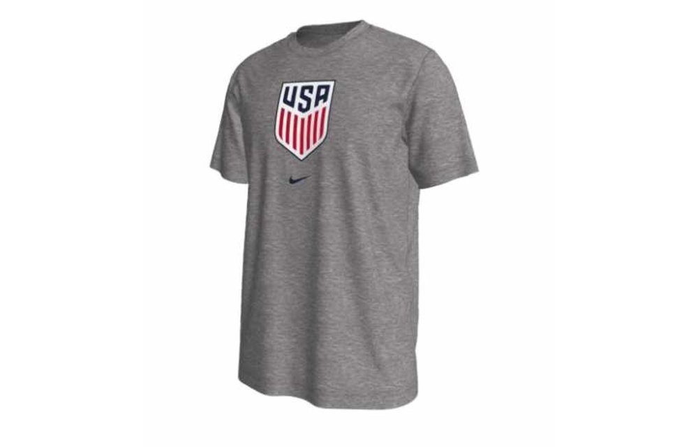 Nike United States USA WC World Cup 2022 Crest Shirt - Grey