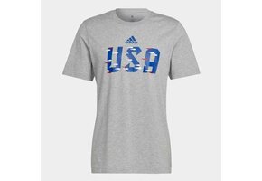 adidas United States USA FIFA WC World Cup 2022 Tee Shirt - Heather Grey
