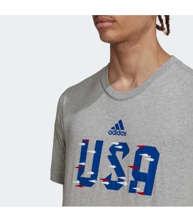 adidas adidas United States USA FIFA WC World Cup 2022 Tee Shirt - Heather Grey