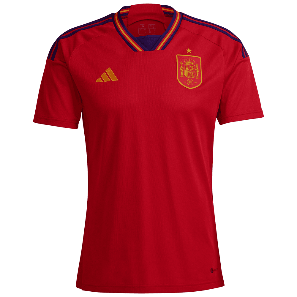 adidas Spain WC 2022 World Cup Away Jersey - Glow Blue - Soccerium