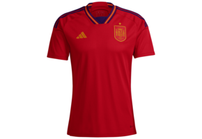 adidas Spain WC 2022 World Cup Home Jersey - Power Red/Navy Blue