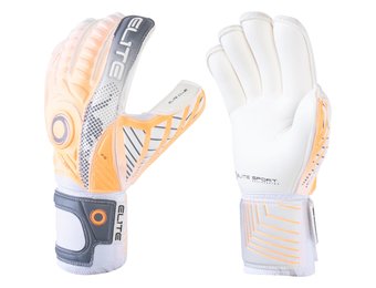 Elite Sports Club Goal Keeper Gloves - White/Orange
