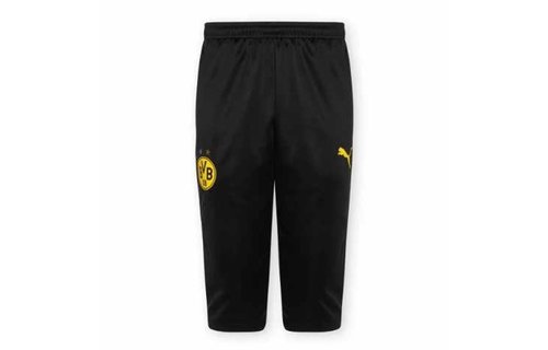 Puma BVB Borussia Dortmund 2022-23 3/4 Training Soccer Pants - Black/Cyber Yellow
