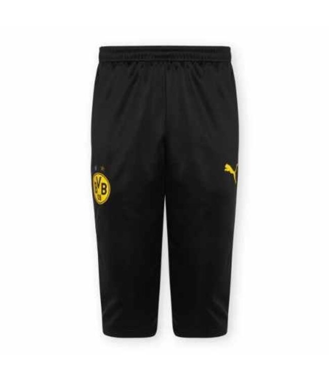 Puma Puma BVB Borussia Dortmund 2022-23 3/4 Training Soccer Pants - Black/Cyber Yellow