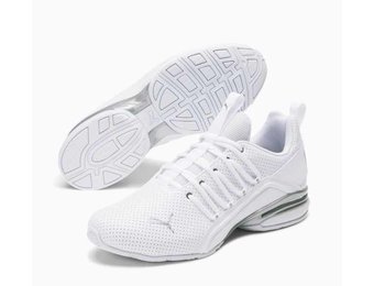 Puma Axellion Perf Wide Training Running Shoes -White/Silver