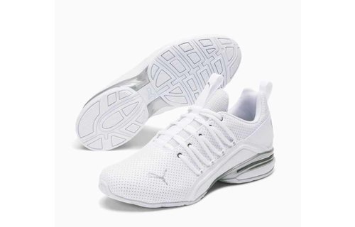 Puma Axellion Perf Wide Training Running Shoes -White/Silver