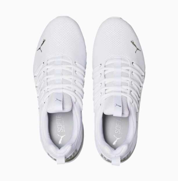 Puma Axellion Perf Wide Training Running Shoes -White/Silver