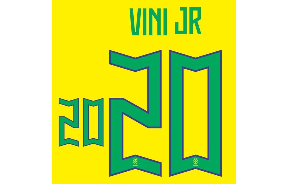 Vini Jr #20 Brazil World Cup 2022 Home Nameset
