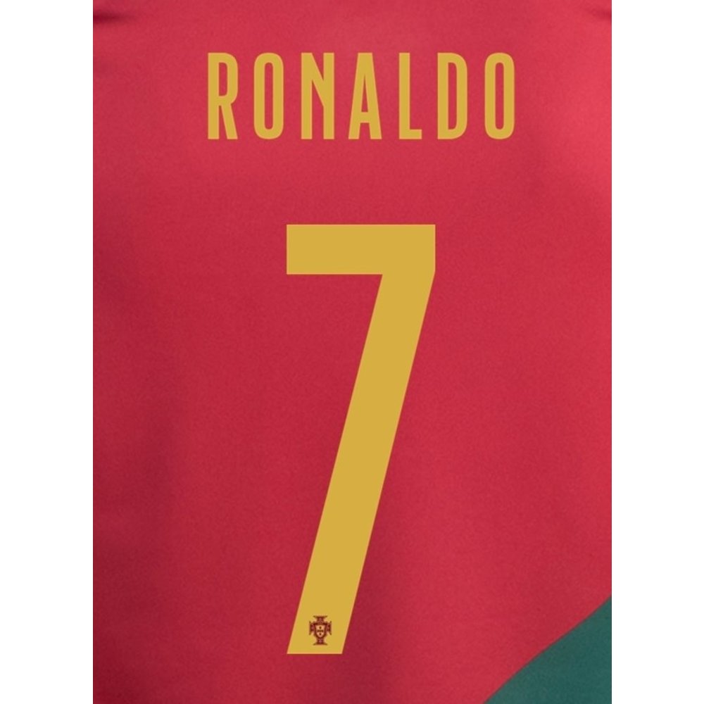 Ronaldo #7 Portugal World Cup 2022 Home Nameset - Soccerium