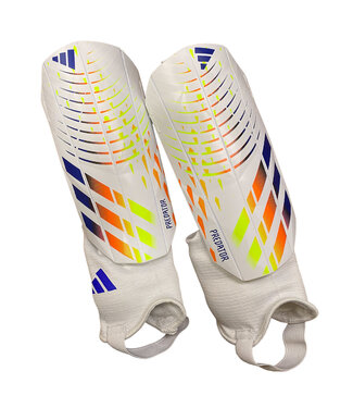 adidas adidas Predator  WC World Cup 2022 Al Rihla Match Shin Guards - White/Power Blue/Solar Red