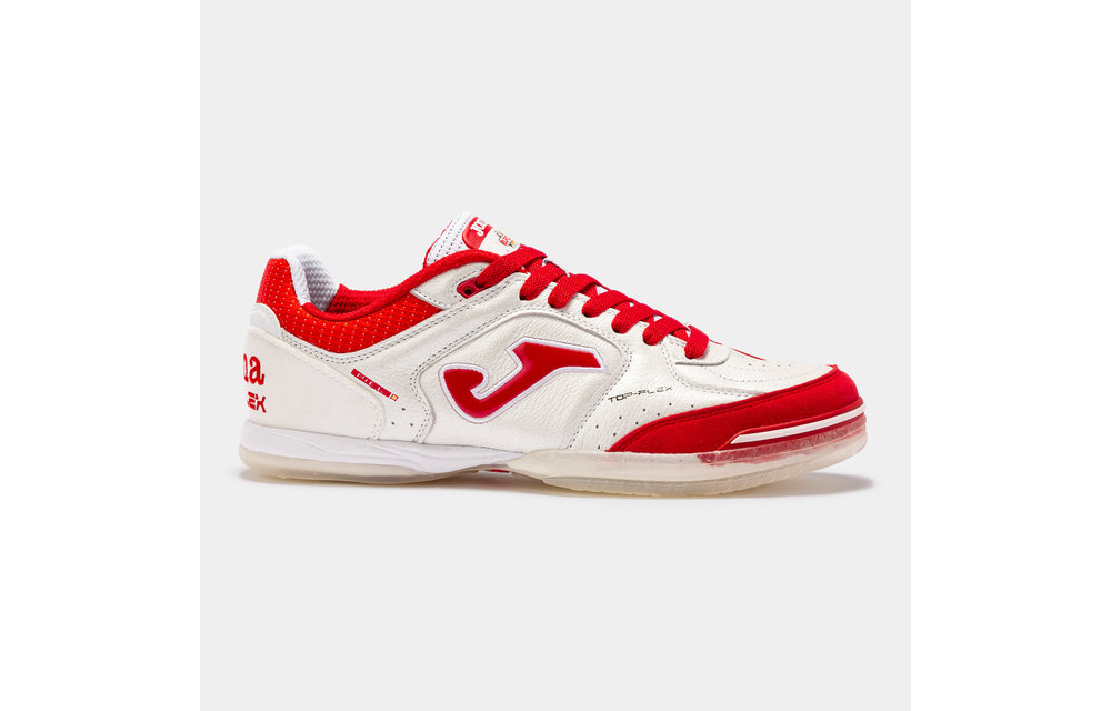 Joma Top Flex 2136 El Pozo Indoor/Futsal Soccer Shoes - White/Orange