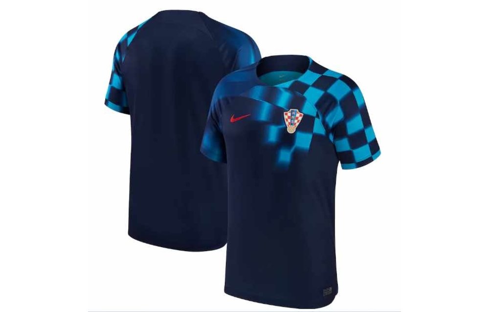 Nike Croatia WC 2022 World Cup Away Jersey - Blackened Blue/University Red