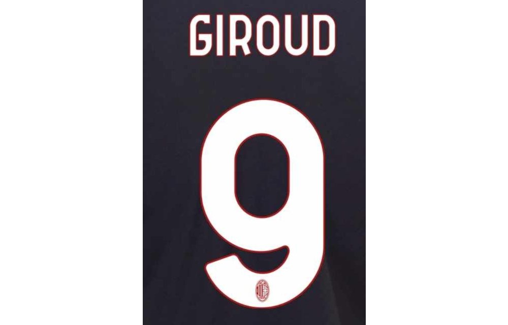 Giroud #9 AC Milan 22/23 Home Nameset