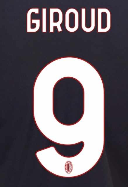 Giroud #9 AC Milan 22/23 Home Nameset