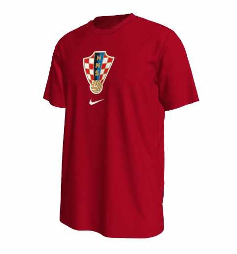 Nike Croatia WC World Cup 2022 Fan Crest Shirt - Red