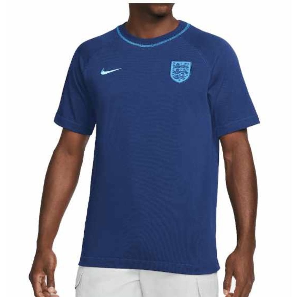 Nike England WC World Cup 2022 Travel Tee Shirt Top - Blue Void - Soccerium