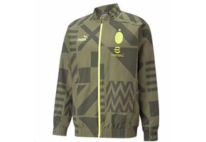 Puma AC Milan 2022 - 23 Prematch Jacket - Dark Green/Spring Moss