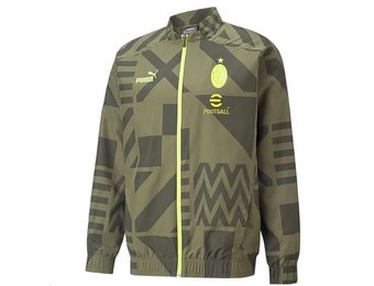 Puma AC Milan 2022 - 23 Prematch Jacket - Dark Green/Spring Moss