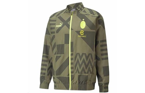 Puma AC Milan 2022 - 23 Prematch Jacket - Dark Green/Spring Moss