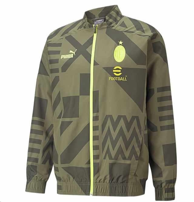 Puma AC Milan 2022 - 23 Prematch Jacket - Dark Green/Spring Moss