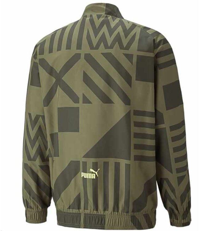 Puma Puma AC Milan 2022 - 23 Prematch Jacket - Dark Green/Spring Moss