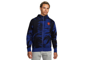 Nike Netherlands / Holland WC World Cup 2022 Fleece Full Zip Hoodie - Black/Blue