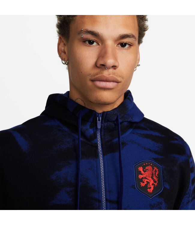 Nike Nike Netherlands / Holland WC World Cup 2022 Fleece Full Zip Hoodie - Black/Blue