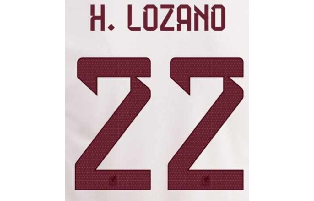 H. Lozano # 22 Mexico WC 2022 Away Nameset