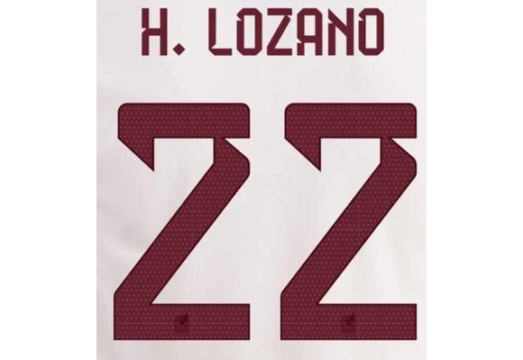 H. Lozano # 22 Mexico WC 2022 Away Nameset