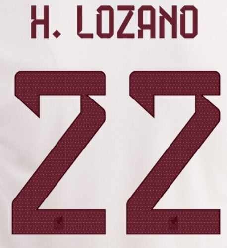 H. Lozano # 22 Mexico WC 2022 Away Nameset