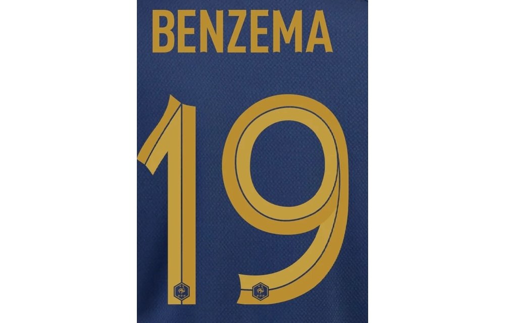 Benzema #19 France World Cup 2022 Home Nameset - Soccerium