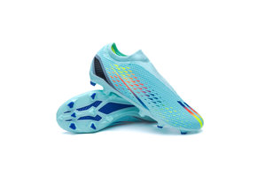 adidas X Speedportal .3 Laceless LL FG Cleats Al Rihla Pack - Clear Aqua/Power Blue