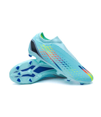 adidas adidas X Speedportal .3 Laceless LL FG Cleats Al Rihla Pack - Clear Aqua/Power Blue