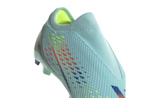 adidas X Speedportal .3 Laceless LL FG Cleats Al Rihla Pack - Clear Aqua/Power Blue