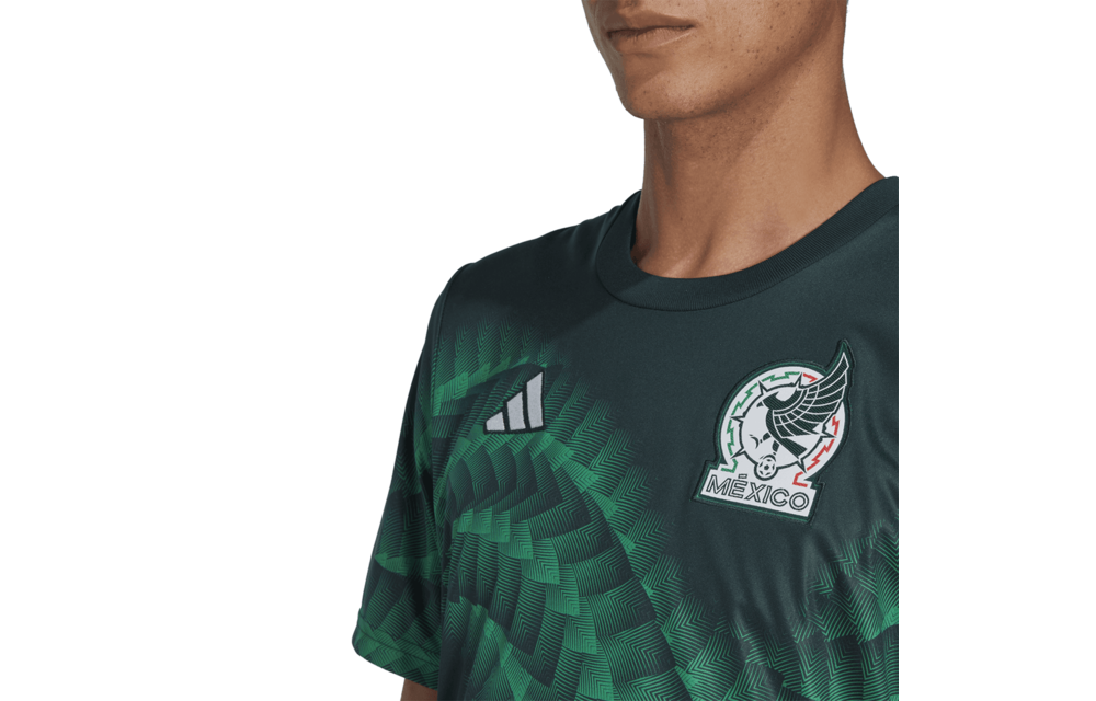 adidas Mexico WC 2022 World Cup PreMatch Training Jersey - Dark Green/Vivid Green