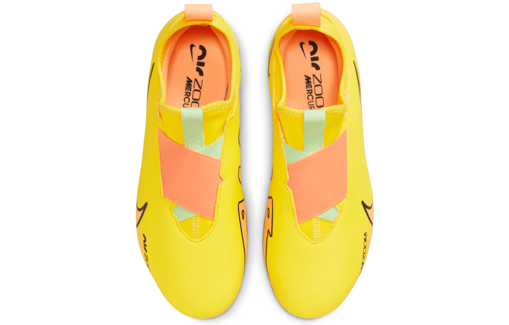 Nike Jr Zoom Mercurial Vapor 15 Academy FG Cleats - Yellow Strike/Coconut Milk/Sunset Glow