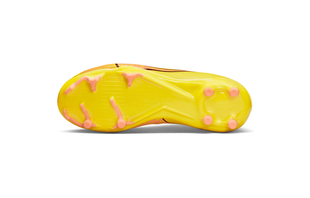 Nike Jr Zoom Mercurial Vapor 15 Academy FG Cleats - Yellow Strike/Coconut Milk/Sunset Glow