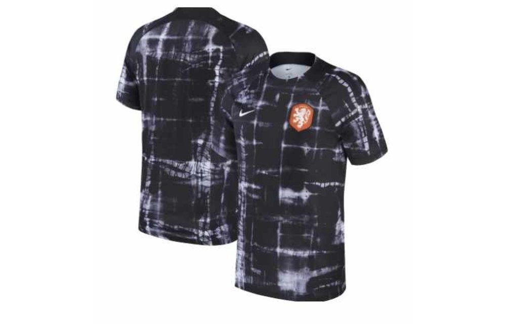 Nike Youth Netherlands / Holland WC World Cup 2022 Drifit Prematch Jersey - Black/White