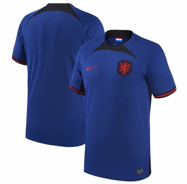 Nike Youth Netherlands / Holland WC World Cup 2022 Away Jersey - Deep Royal  Blue/Black/Habanero Red - Soccerium