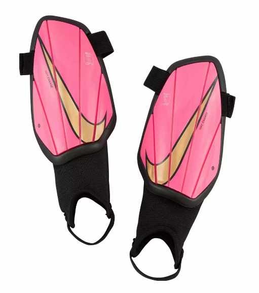 Nike Charge 2022 Youth Shin Guards - Shock Pink/Metallic Gold