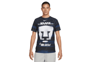 Nike 2022 -2023 Pumas UNAM DriFit Prematch Training Jersey - Obsidian/White