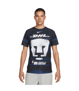Nike Nike 2022 -2023 Pumas UNAM DriFit Prematch Training Jersey - Obsidian/White