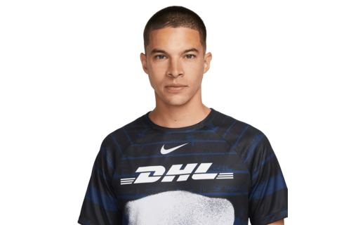 Nike 2022 -2023 Pumas UNAM DriFit Prematch Training Jersey - Obsidian/White