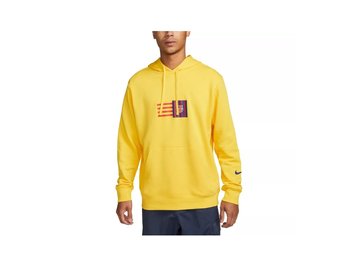 Nike Barcelona 2022 -23 Club Pullover Hoodie - Yellow/Deep Royal