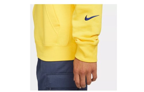Nike Barcelona 2022 -23 Club Pullover Hoodie - Yellow/Deep Royal