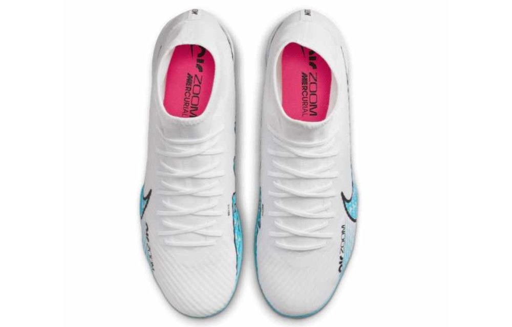 Nike Zoom Mercurial Superfly 9 Academy DF IC Indoor - White/Baltic Blue/Pink Blast