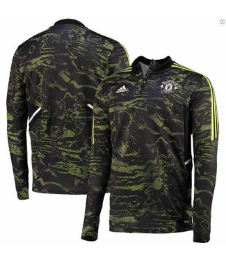 adidas adidas Manchester United 2022 - 23 Long Sleeve UCL Training Top- Semi Solar Slime/Black