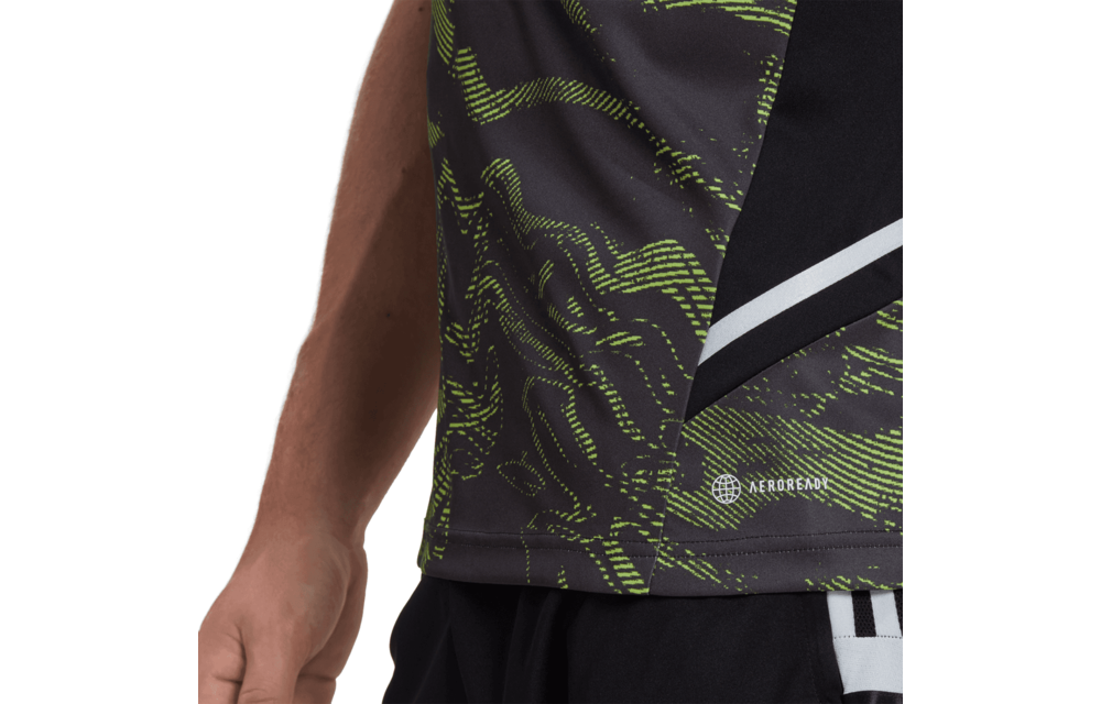adidas Manchester United 2022 - 23 UCL Condivo Training Jersey- Semi Solar Slime/Black