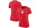 Nike Womens United States USA WC World Cup 2022 Crest Shirt - Speed Red