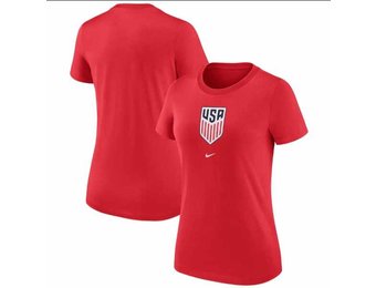 Nike Womens United States USA WC World Cup 2022 Crest Shirt - Speed Red